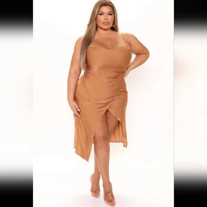 Fashion Nova satin midi  dress